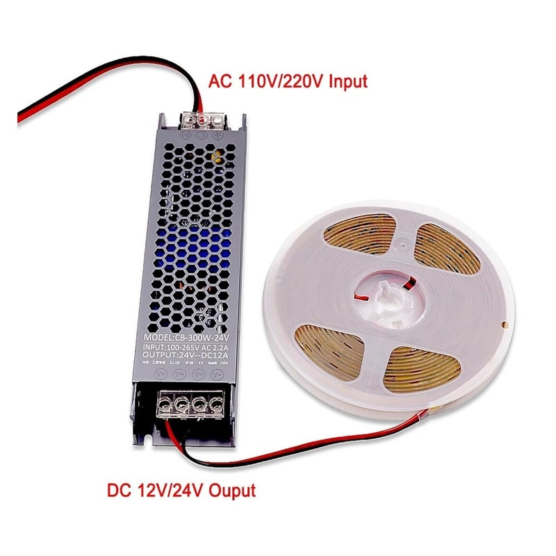 200W 24V DC Ultra Thin Aluminum LED Power Supply Constant Voltage Driver for LED Strip Lights - Image 4